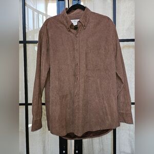 Elegant Brown Casual Button-Down Shirt
